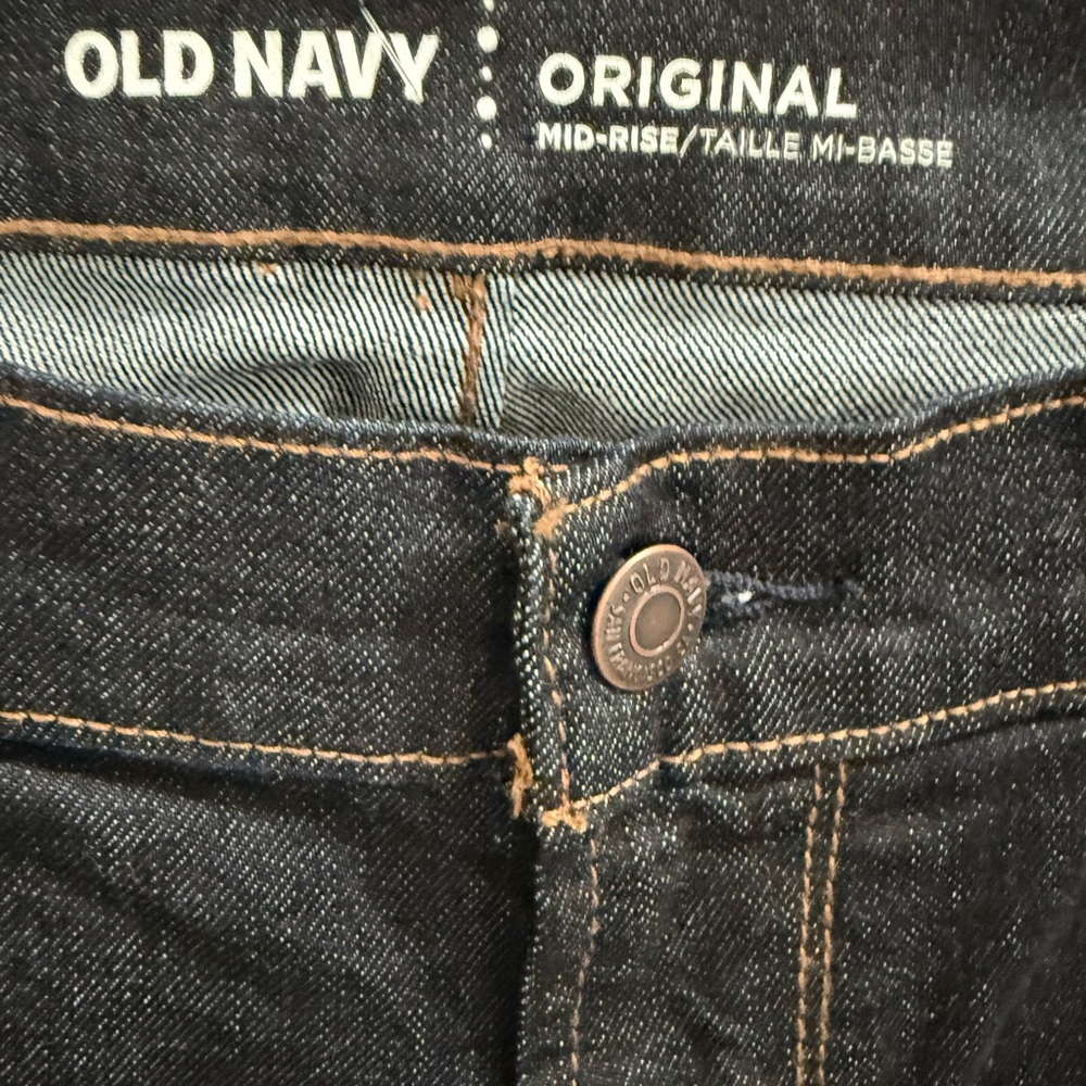 Old Navy Women's Dark Mid-Rise Blue Jeans - Picture 3 of 11